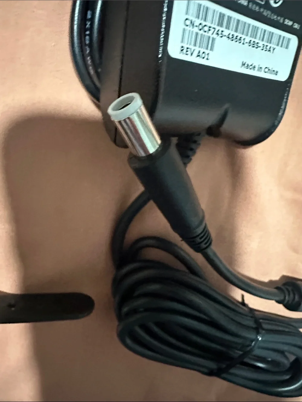 Dell Black Power Adapter with Barrel Connector - Slim Travel Version